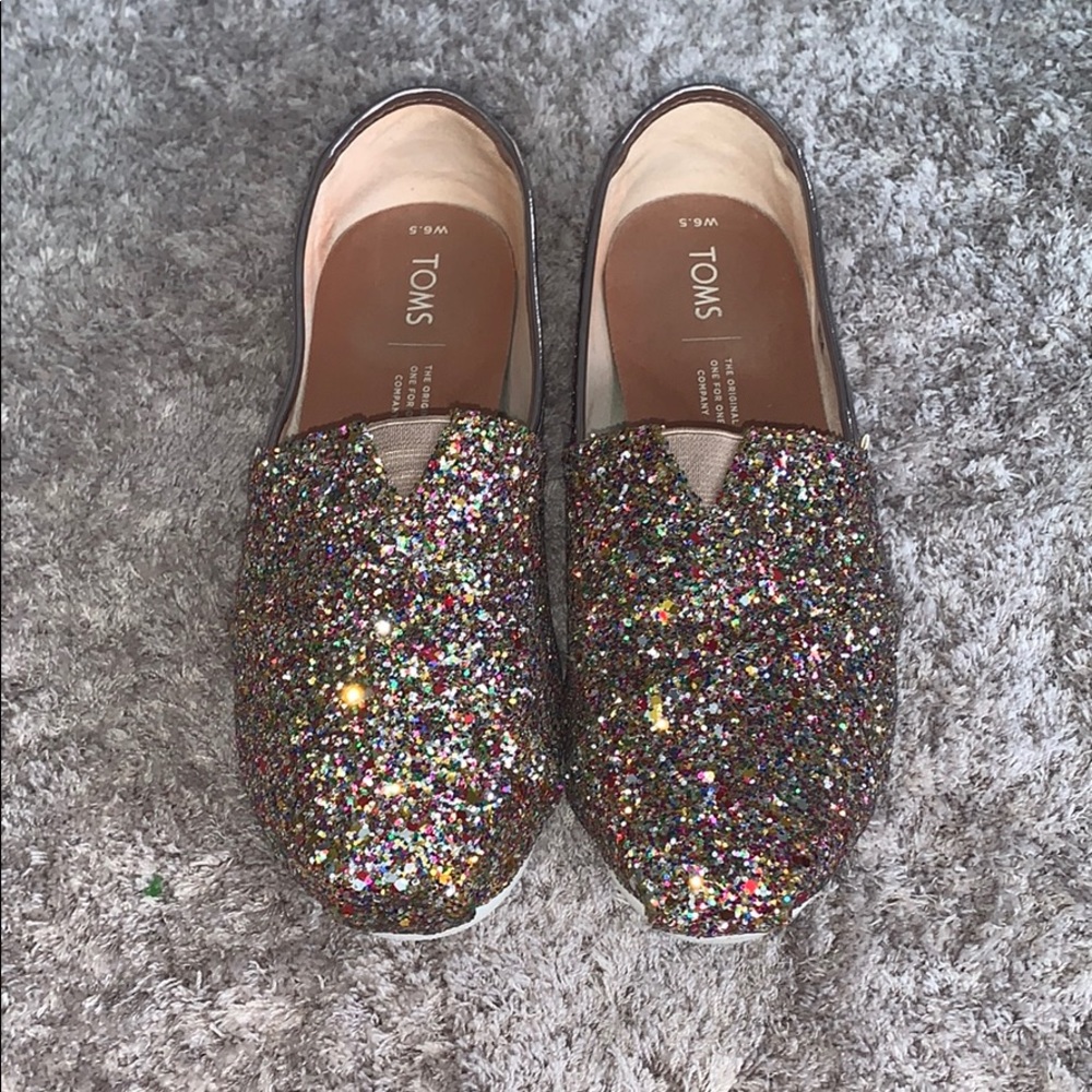 Toms glitter shoes